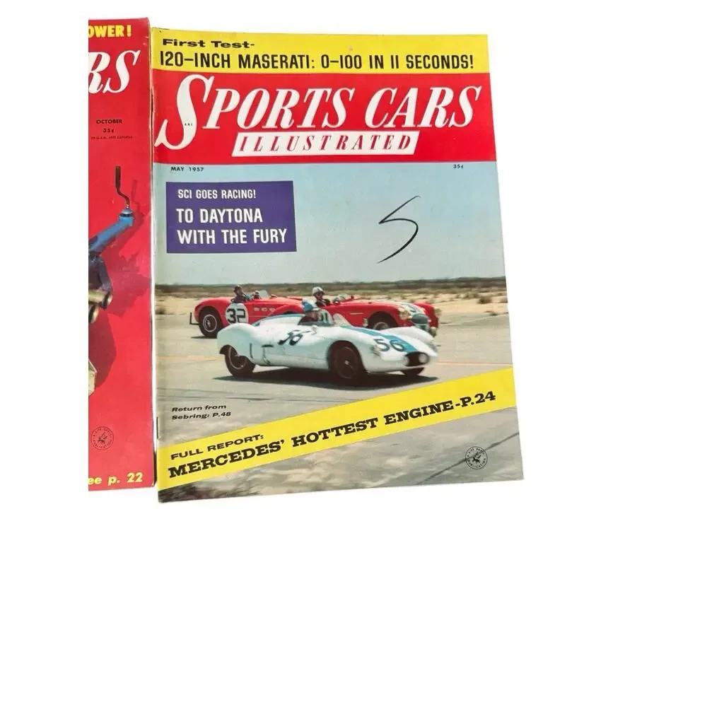 Sports Cars Illustrated Magazines 5 Issues 1956 1957 Mercedes Austin Healey READ
